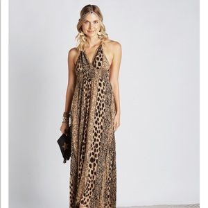Z&L “Lost in Sudan” backless Maxi Dress